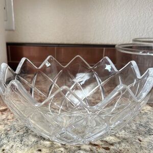 Mikasa Crystal Bowl Diamond Pattern Crescendo Candy Dish 5 3/5 Germany